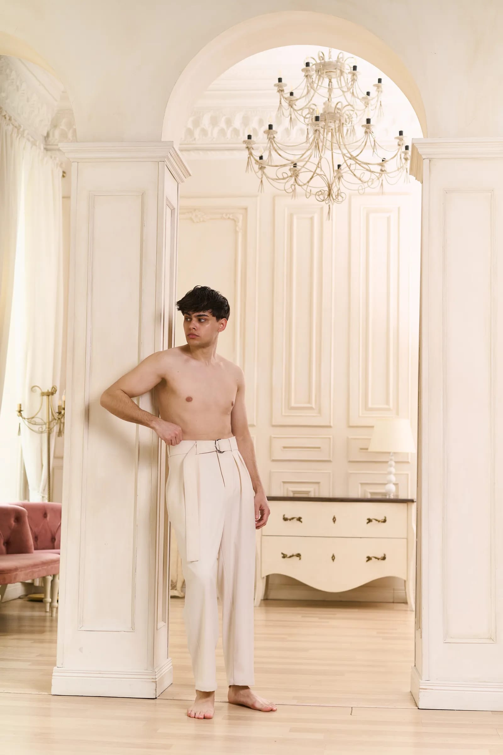 ШТАНИ З ВИСОКОЮ ПОСАДКОЮ МОЛОЧНІ NEW