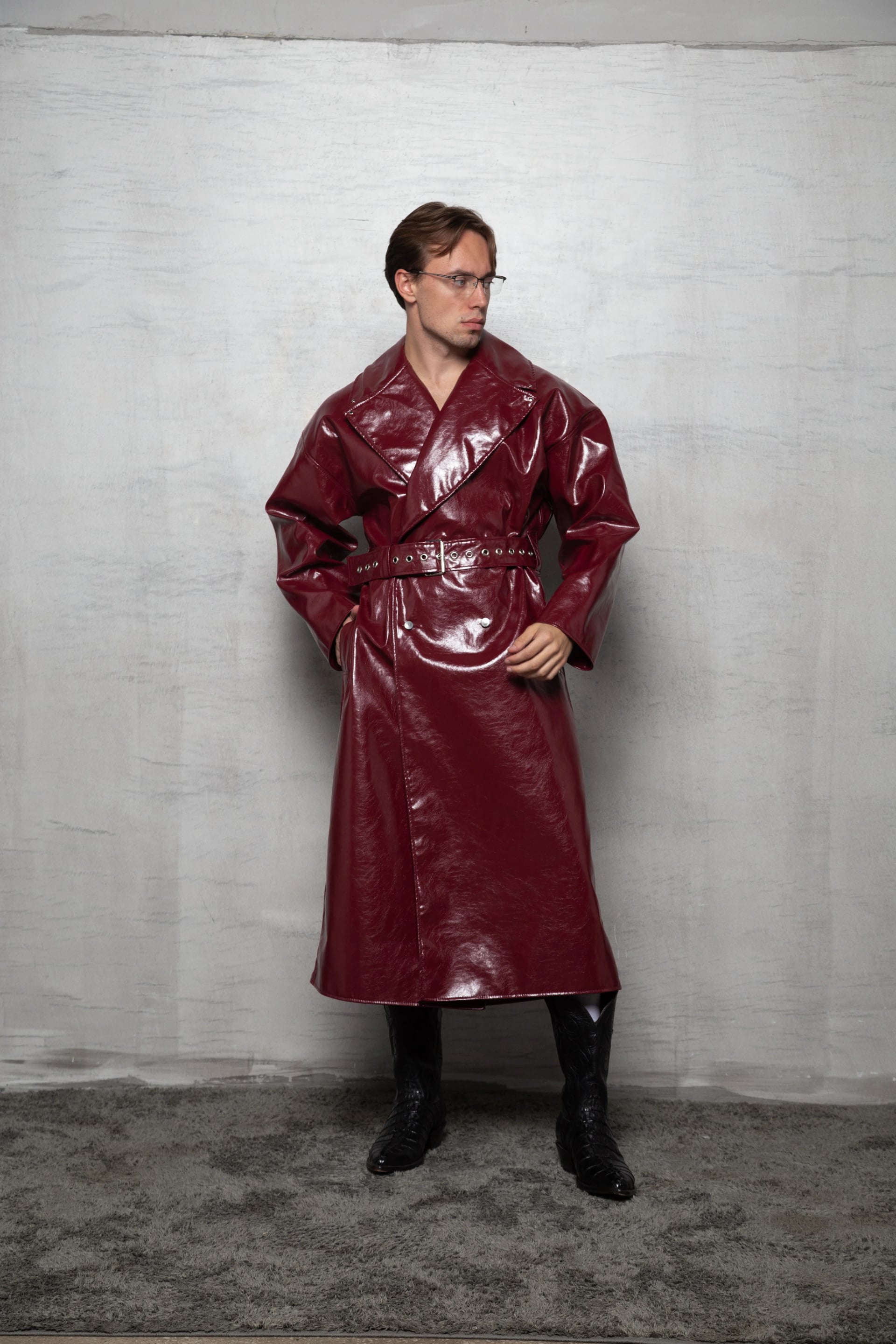 ПЛАЩ З ЕКО-ШКІРИ ОВЕРСАЙЗ